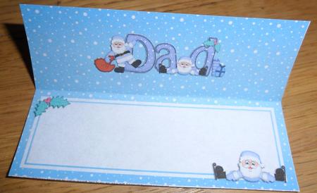 Xmas Dad with Santa Matching Large Dl Insert by Johanna Lambert