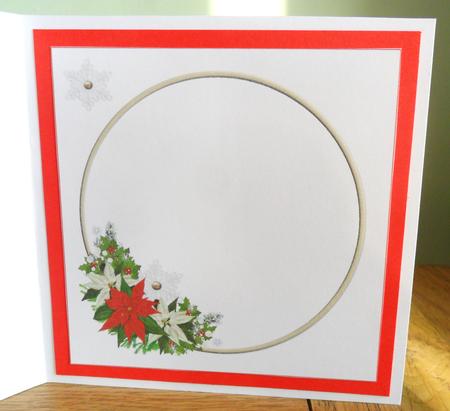 8x8 Vintage Westy with Poinsettia Christmas Insert Plate by Johanna Lambert