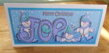 Xmas Large Dl Joe Quick Card N 3D Decoupage by Johanna Lambert