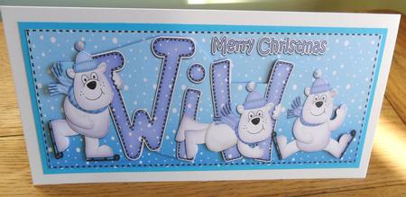 Xmas Large Dl Will Quick Card N 3D Decoupage by Johanna Lambert