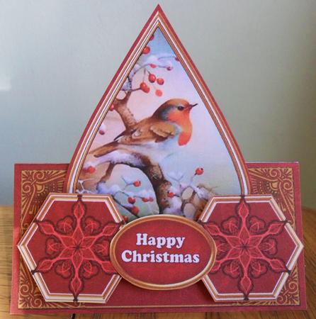 Red Robin Snowflake Happy Christmas Teardrop Trio Kit by Johanna Lambert