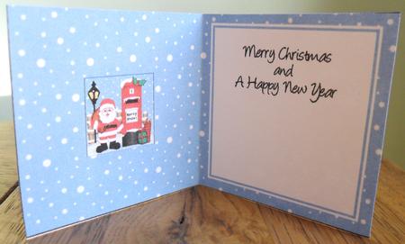 Xmas Santa N Postbox Matching Insert Square Landscape by Johanna Lambert