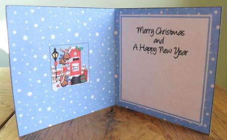 Xmas Rudolph N Postbox Matching Insert Square Landscape by Johanna Lambert