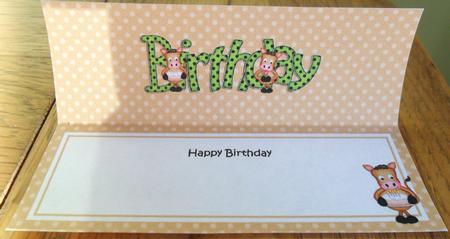 Gigi Horse Birthday Matching Large Dl Insert by Johanna Lambert
