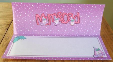 Xmas Mum & Dad with Matching Large Dl Insert by Johanna Lambert