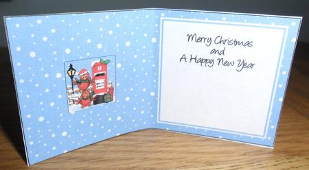 Xmas Robins N Postbox Matching Insert Square Landscape by Johanna Lambert