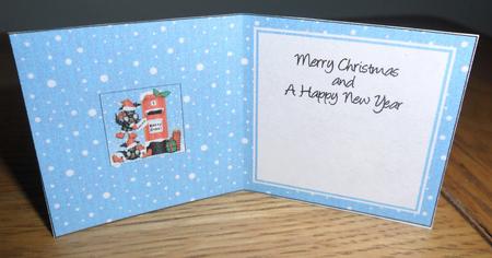 Xmas Scottie Dogs N Postbox Matching Insert Square Landscape by Johanna Lambert