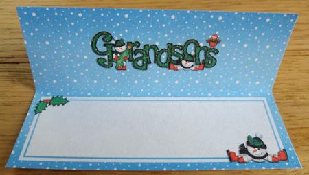 Xmas Grandsons Matching Large Dl Insert by Johanna Lambert