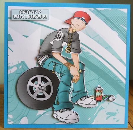 Teen Boy 8x8 Card by Johanna Lambert