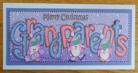 Xmas Large Dl Grandparents Quick Card N 3D Decoupage by Johanna Lambert