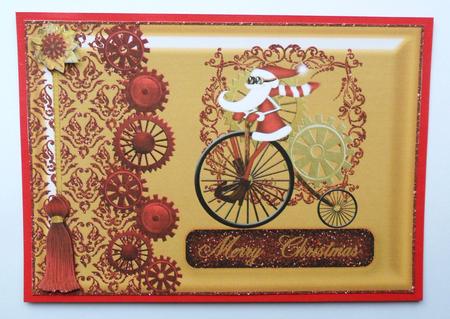 Steampunk Santa Christmas Masculine Topper by Johanna Lambert