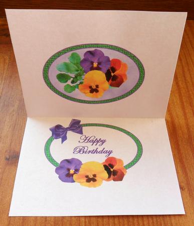 Pansy Quick Card Insert by Johanna Lambert