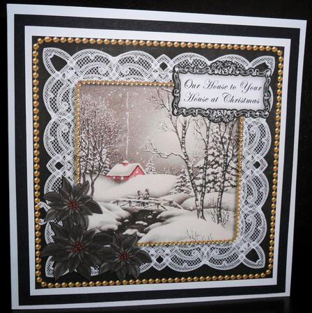 Winter Walk Our House to Your House 8in Sentiment Topper by Johanna Lambert