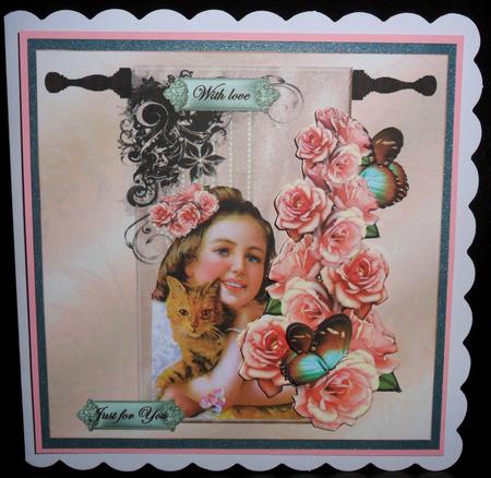 Vintage Girl Scroll Collage by Johanna Lambert