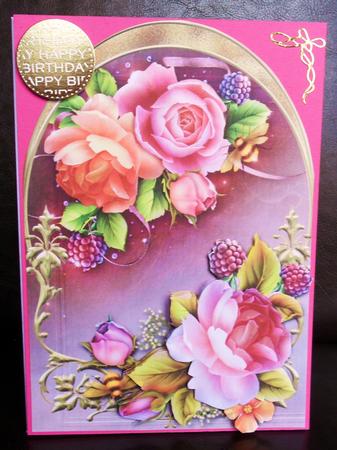 English Roses Arched Topper + Decoupage by Johanna Lambert