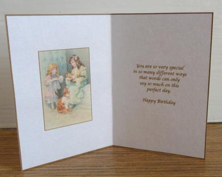Vintage Birthday Cardmaking Insert by Johanna Lambert