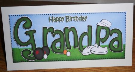 Birthday Grandpa Large Dl Quick Card 3D Decoupage by Johanna Lambert