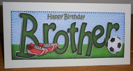 Birthday Brother Large Dl Card N 3D Decoupage by Johanna Lambert