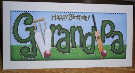 Birthday Grandpa Large Dl Quick Card 3D Decoupage by Johanna Lambert