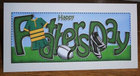 Fathers Day Large Dl Card N 3D Decoupage by Johanna Lambert