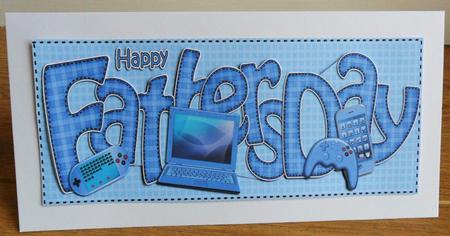 Fathers Day Large Dl Card N 3D Decoupage by Johanna Lambert