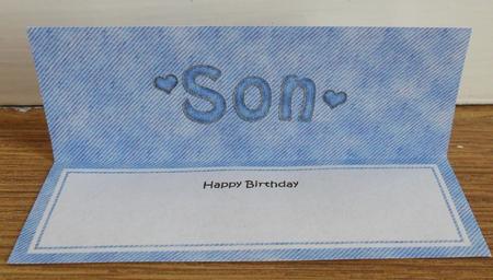 Birthday Son Matching Large Dl Insert by Johanna Lambert