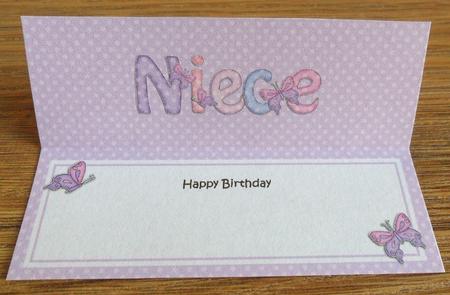 Birthday Niece Large Dl Matching Large Dl Insert by Johanna Lambert
