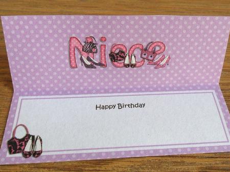 Birthday Niece Large Dl Matching Large Dl Insert by Johanna Lambert