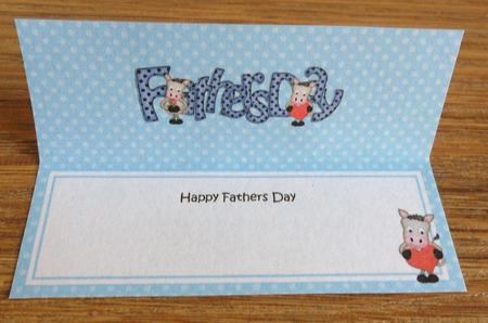 Fathers Day Large Dl Matching Insert by Johanna Lambert