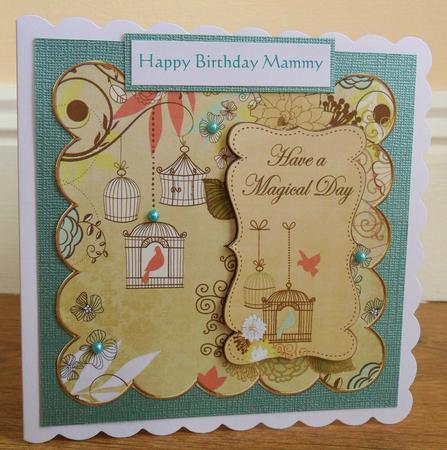 Cream Birdcage Magical Day 8in Scallop Topper by Johanna Lambert