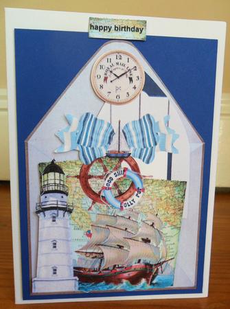Vintage Male Card Nautic by Johanna Lambert