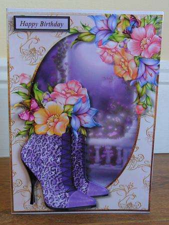 Purple Leopard Boots & Beautiful Flowers by Johanna Lambert