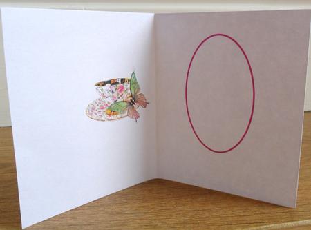 Butterfly Teacup Insert Plain by Johanna Lambert