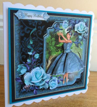 The Blue Bird Ballerina Mini Kit Card Front by Johanna Lambert