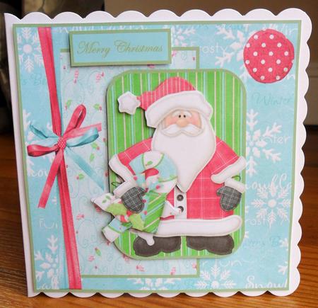 Old Santa Clause Card with a Topper by Johanna Lambert