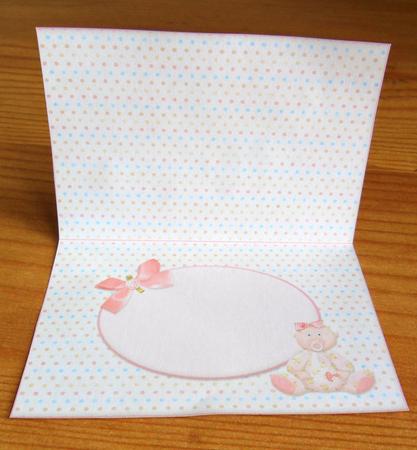 Matching Insert for Precious Baby Girl Card Front by Johanna Lambert