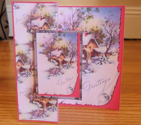 Vintage Watermill No Hole Fold Back Card by Johanna Lambert
