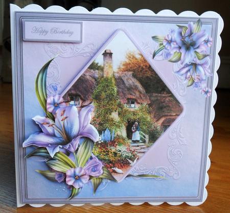 Country Life Card Front with a Topper by Johanna Lambert