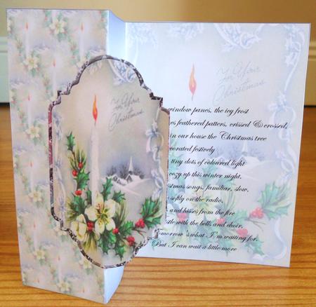Vintage Candles Fold Back Card by Johanna Lambert