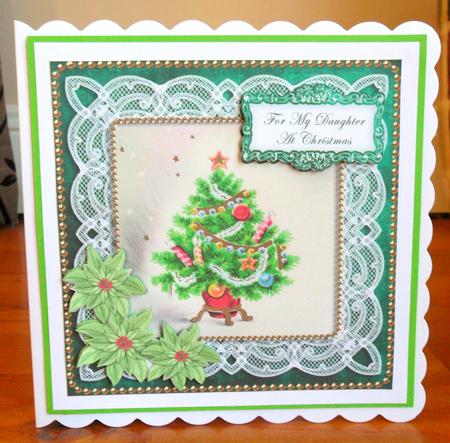 Elegant Tree Daughter at Christmas 8in Sentiment Topper by Johanna Lambert
