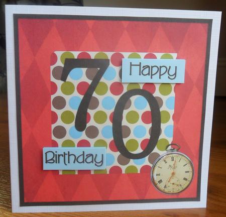 Male Polka - 70th Birthday Card by Johanna Lambert