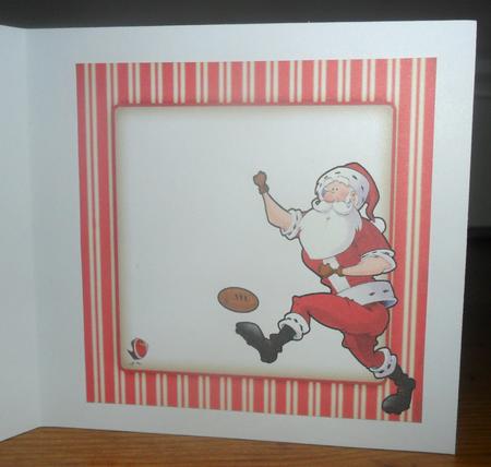 Rugby Santa Dude Insert by Johanna Lambert