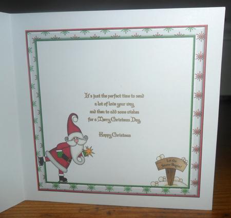 Santa & Rudolf 8 x 8ins Insert 1 by Johanna Lambert