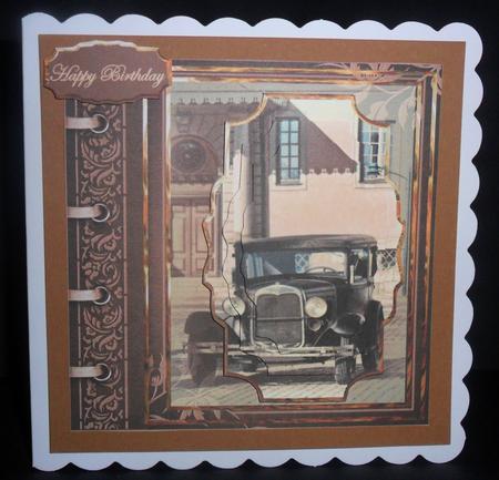 Vintage Car with Shaped Layers for Depth by Johanna Lambert