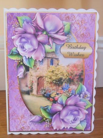 Purple Porcelain Roses at the Dovecote by Johanna Lambert