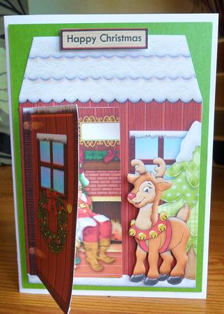 Santa at Home Christmas Behind the Door Open & See by Johanna Lambert