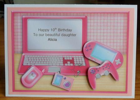 Girly Games & Gadgets Topper and Decoupage by Johanna Lambert