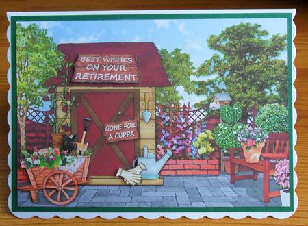 Gone for a Cuppa Gardening Decoupage by Johanna Lambert