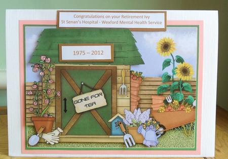 Gone for Tea Gardening Decoupage, Birthday by Johanna Lambert