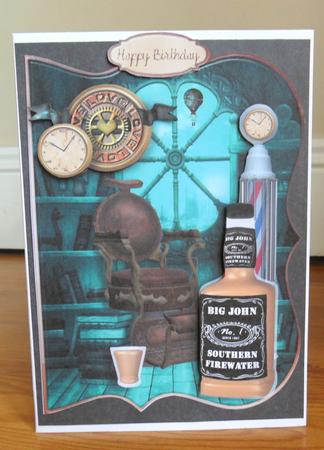 Whiskey Time Male Card by Johanna Lambert